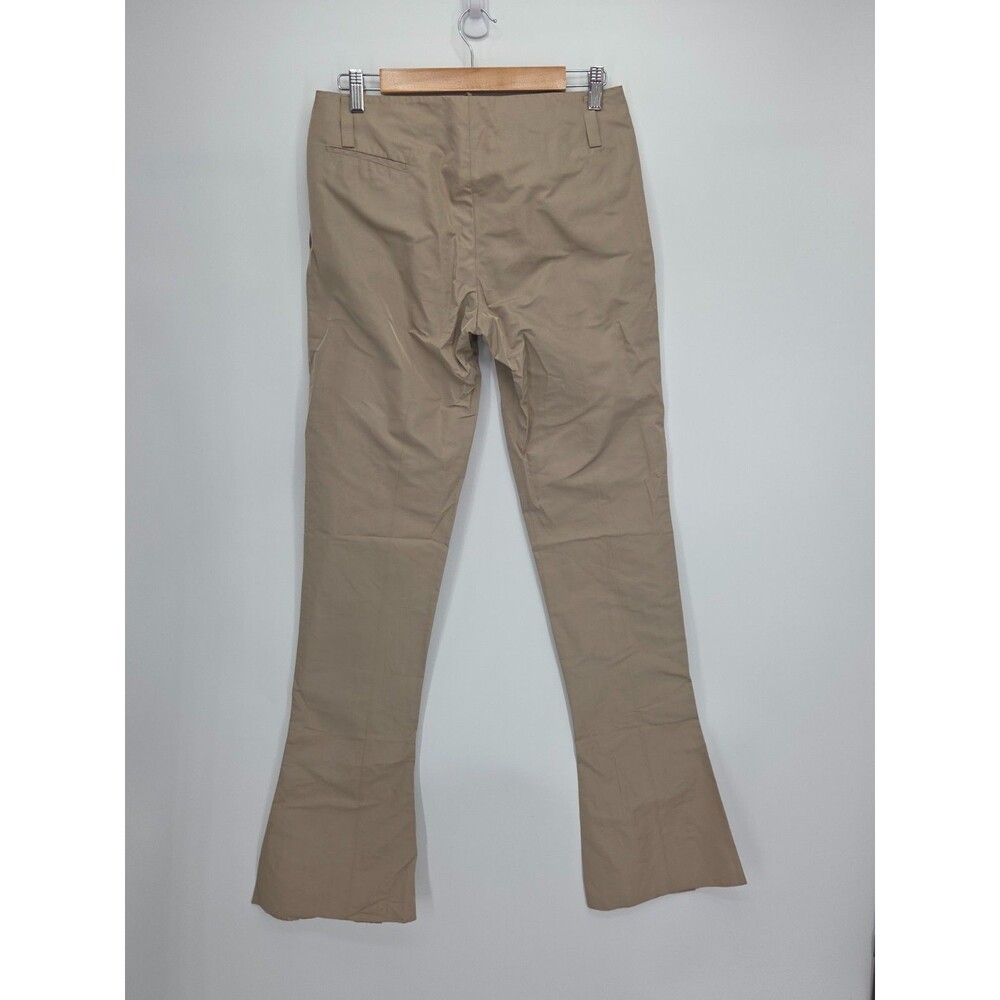 Jil Sander Silk Blend Bootcut Pants Beige Taupe Size IT 36 US 2 Made Italy - Picture 2 of 7